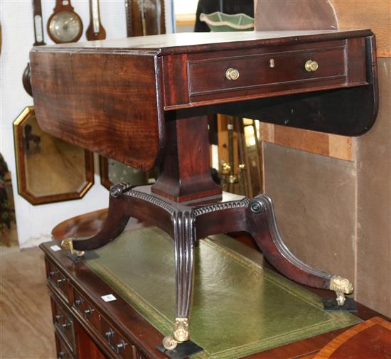 Regency mahogany drop flap breakfast table(-)